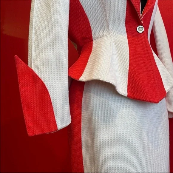 Thierry Mugler Red and White Ensemble - Picture 5 of 8